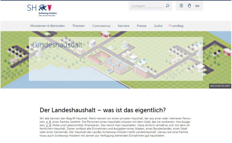 Neu! Landeshaushalt Schleswig-Holsteins online anschauen