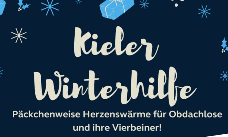 Kiel-Marketing startet erneut die Aktion Winterhilfe für Kieler Obdachlose und ihre Vierbeiner