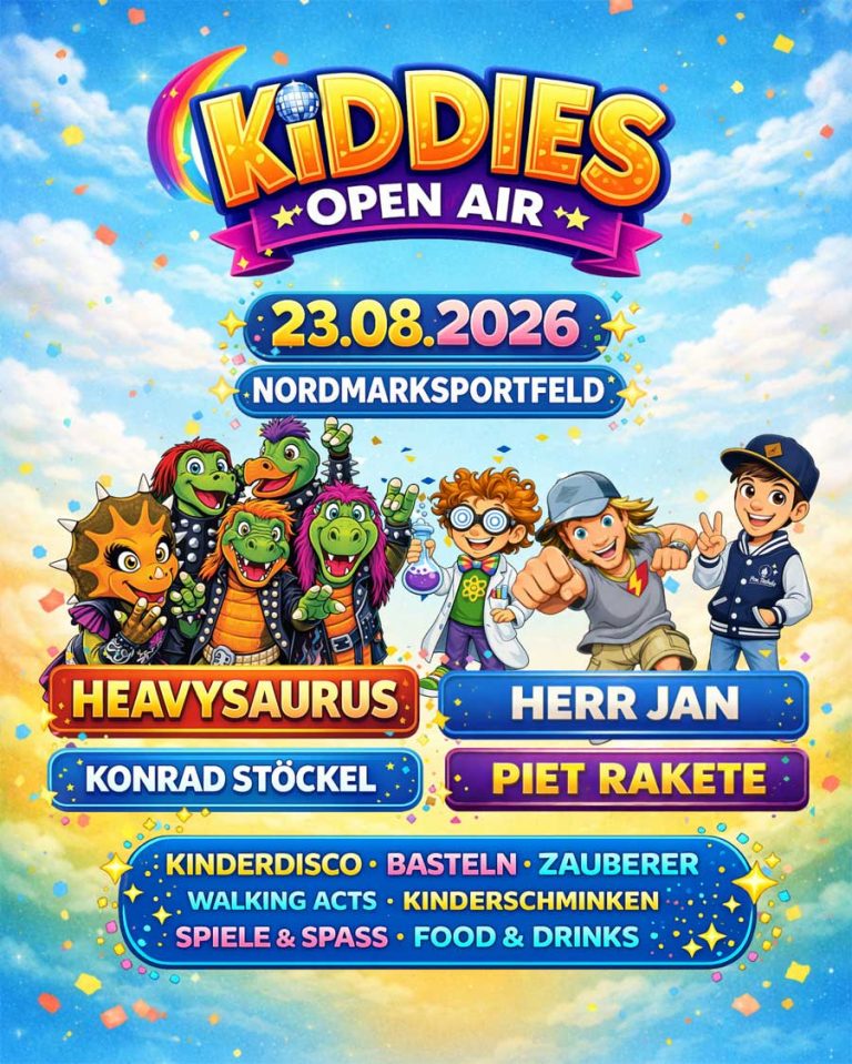 Premiere in Kiel: „Kiddies Open Air“ bringt Familienfestival aufs Nordmarksportfeld